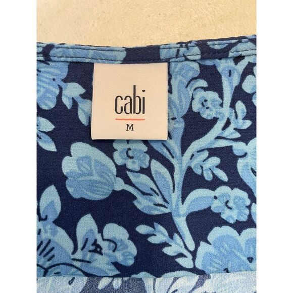 CABI 5265 Java Mini Dress in Blue Floral Print size Medium - Picture 5 of 6